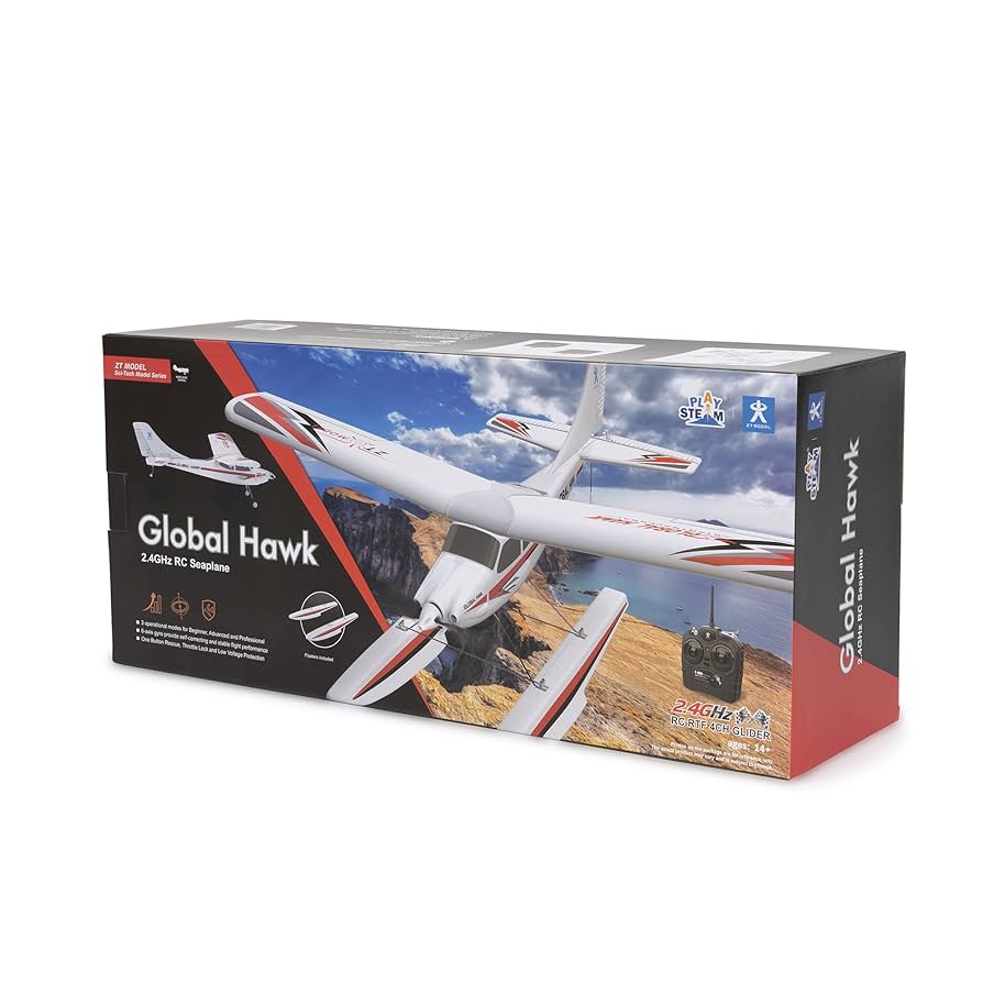 Amazon.com: PLAYSTEM Global Hawk 2.4 GHz 1.2m RC Seaplane